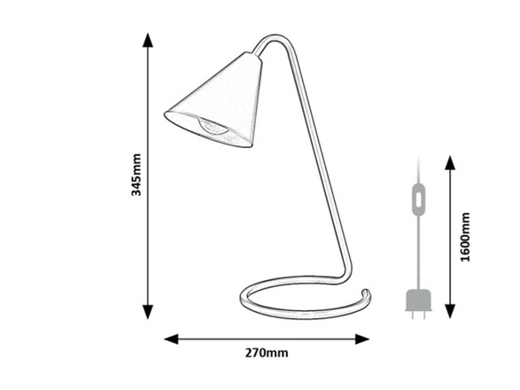 Rabalux stolní lampa Monty E14 1x MAX 40W černá 3088