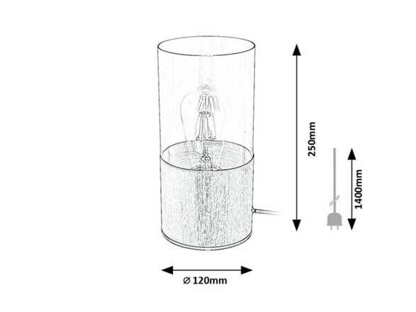 Rabalux stolní lampa Zelkova E27 1x MAX 40W polírovaný hliník 3153