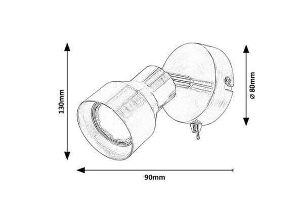 Rabalux bodové svítidlo Blake GU10 1x MAX 50W saténová chromová 3183