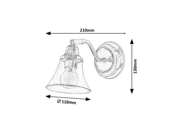 Rabalux koupelnové svítidlo Antoine E14 1x MAX 40W chromová IP44 3207