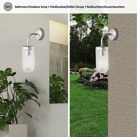 Rabalux koupelnové svítidlo Yago E27 1x MAX 60W matná černá IP44 3310