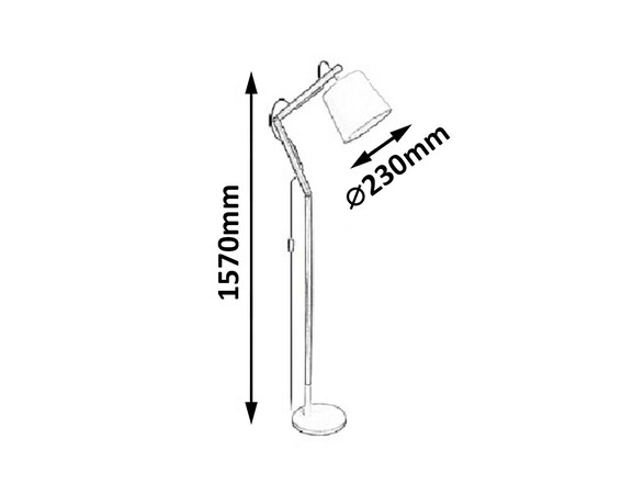 Rabalux stojací lampa Thomas E27 1x MAX 60W bílá 4192