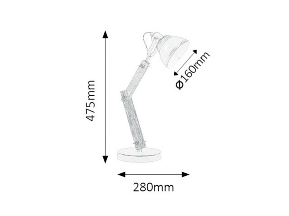 Rabalux stolní lampa Aksel E14 1x MAX 15W buk 4199