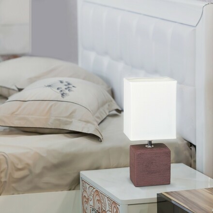 Rabalux stolní lampa Orlando E14 1x MAX 40W hnědočerná, textura dřeva 4928