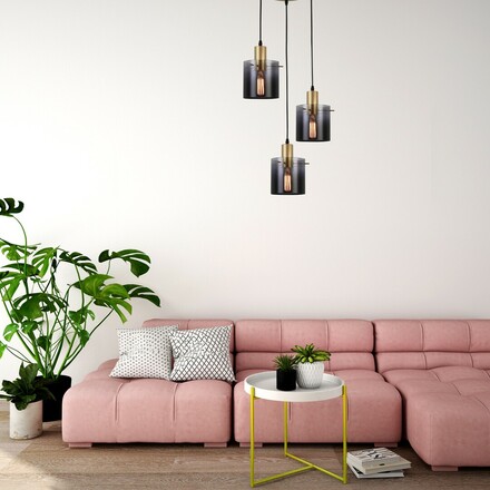 Rabalux závěsné svítidlo Donati E27 3x MAX 40W zlatá 5223