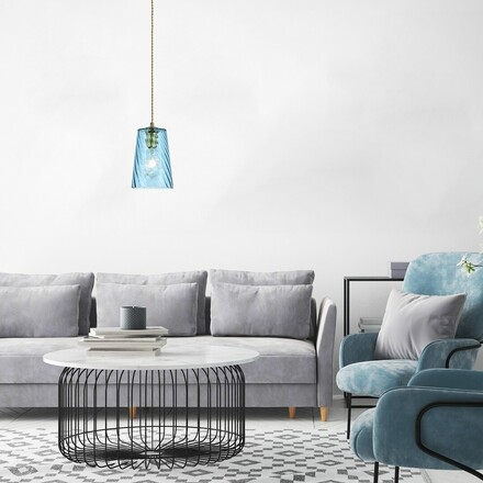 Rabalux závěsné svítidlo Azurine E27 1x MAX 40W zlatá 5226