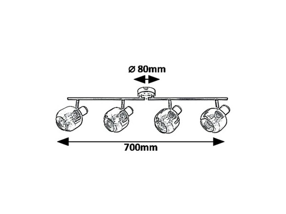Rabalux bodové svítidlo Salazar E14 4x MAX 40W dub 5400