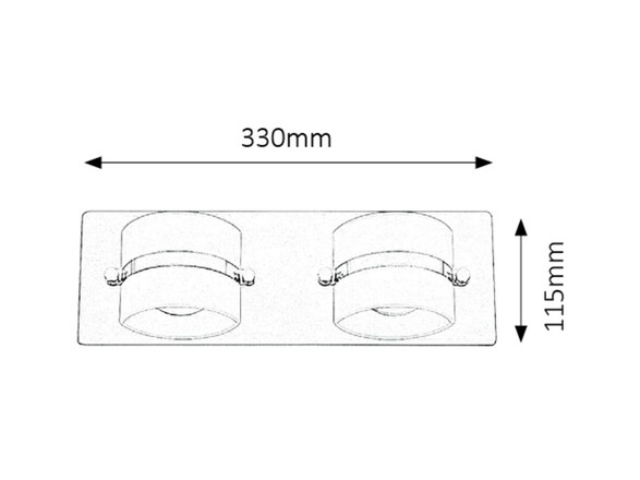 Rabalux koupelnové svítidlo Tony LED 2x 5W IP44 5490