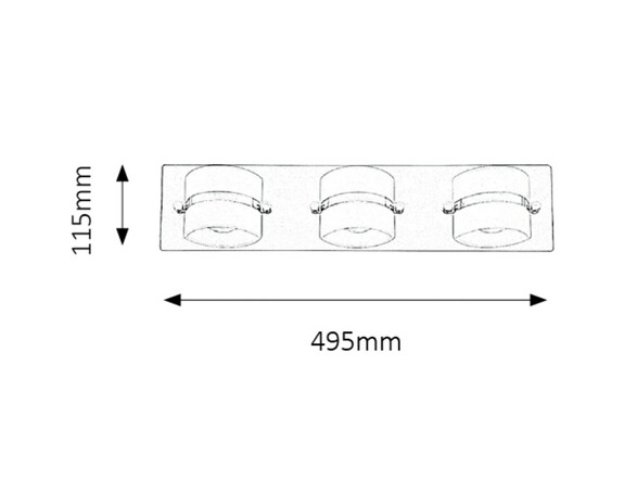 Rabalux koupelnové svítidlo Tony LED 3x 5W IP44 5491