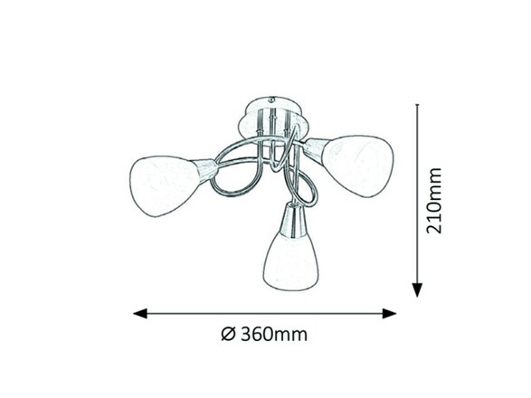 Rabalux stropní svítidlo Jenna E14 3x MAX 40W antická bronz 5533