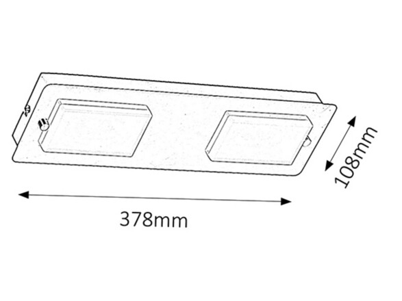 Rabalux koupelnové svítidlo Ruben LED 2x 4,5W IP44 5723