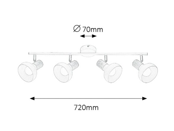 Rabalux bodové svítidlo Holly E14 4x MAX 40W bílá 5947
