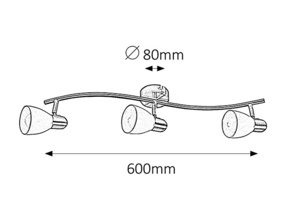 Rabalux bodové svítidlo Soma E14 3x MAX 40W bronzová 6308