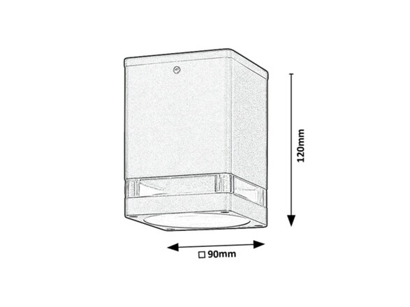 Rabalux venkovní stropní svítidlo Zombor GU10 1x MAX 35W antracitová IP54 7818