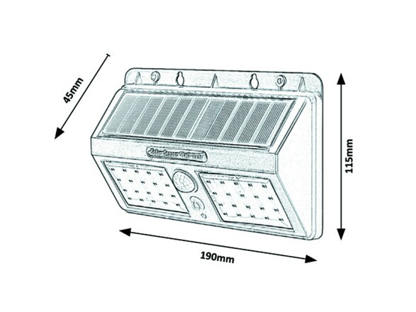 Rabalux solární svítidlo Ostrava LED 2,4W černá IP44 7881