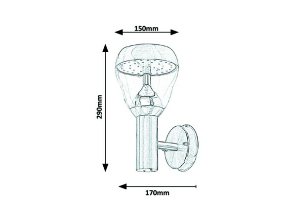 Rabalux venkovní nástěnné svítidlo Amalfi LED 8W saténová chromová IP44 7919