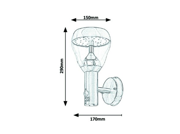 Rabalux venkovní nástěnné svítidlo Amalfi LED 8,5W saténová chromová IP44 7920