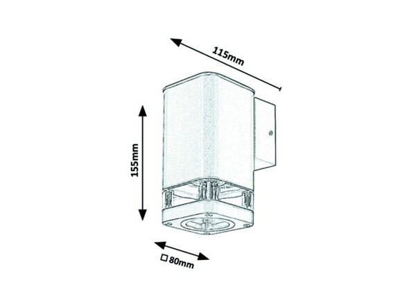 Rabalux venkovní nástěnné svítidlo Sintra GU10 1X MAX 25W šedá IP44 7957