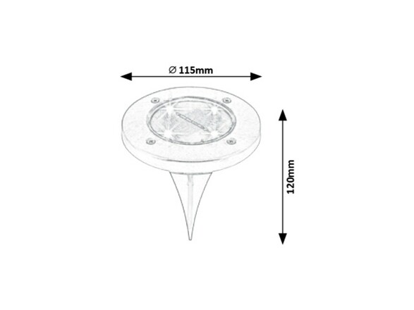 Rabalux solární svítidlo Dannet LED 0,24W saténová chromová IP44 7975