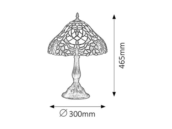 Rabalux stolní lampa Mirella E27 1x MAX 60W bronzová 8090