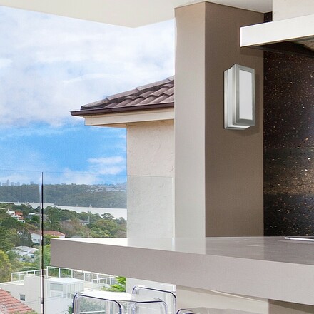 Rabalux venkovní nástěnné svítidlo Stuttgart E27 1x MAX 14W saténová chromová IP44 8170