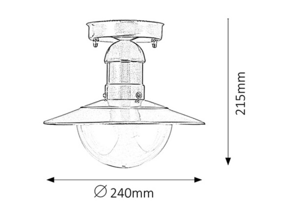 Rabalux venkovní stropní svítidlo Oslo E27 1x MAX 60W saténová chromová IP44 8763