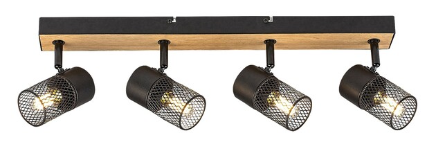 Rabalux bodové svítidlo Metta E14 4x MAX 40W dub 71154