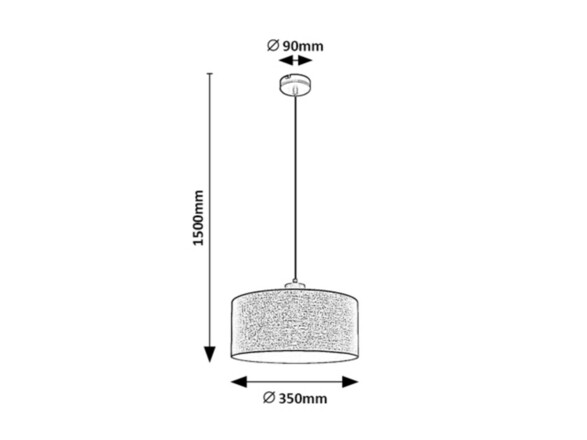 Rabalux závěsné svítidlo Miguel E27 1x MAX 40W dub 3247