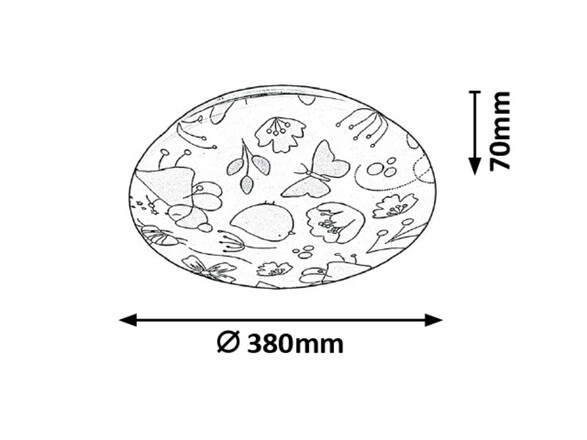 Rabalux dětské stropní svítidlo Hanka LED 24W bílá 3416