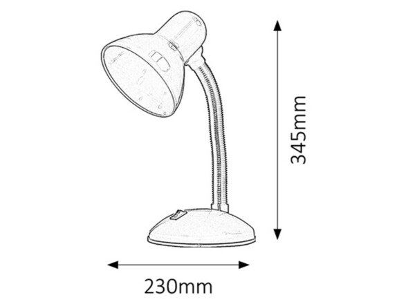 Rabalux stolní lampa Dylan E27 1x MAX 40W bílá 4168