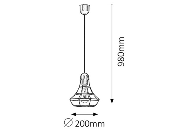 Rabalux závěsné svítidlo Ramsey E27 1x MAX 60W měděná 4650