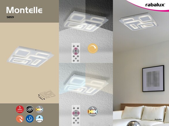 Rabalux stropní svítidlo Montelle LED 56W CCT DIM 5859