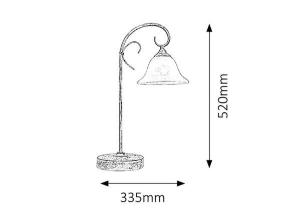 Rabalux stolní lampa Katherine E27 1x MAX 40W antikovaná bílá 7187