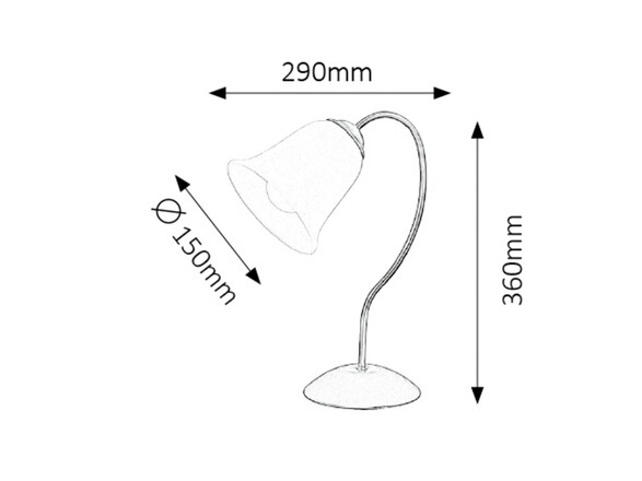 Rabalux stolní lampa Fabiola E27 1x MAX 40W antikovaná bílá 7260