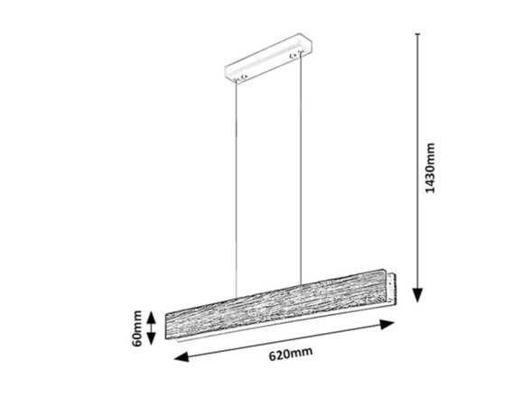 Rabalux závěsné svítidlo Cinnamon LED 34W 3091