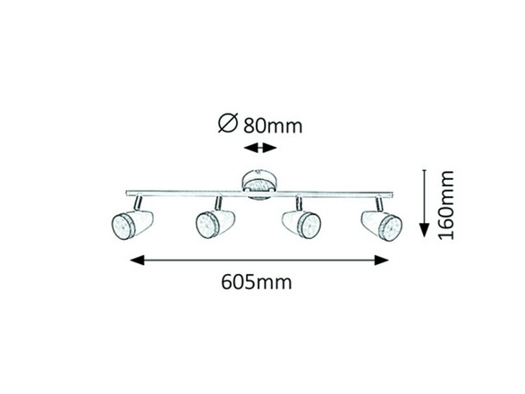 Rabalux bodové svítidlo Karen LED 4x 4W 5567