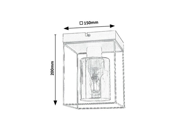 Rabalux stropní svítidlo Chadwick E27 1x MAX 25W černá 71031