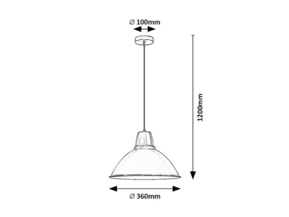 Rabalux závěsné svítidlo Wilbour E27 1x MAX 60W černá 72013