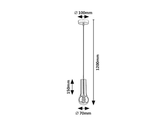 Rabalux závěsné svítidlo Zuriel E27 1x MAX 40W saténová chromová 72015