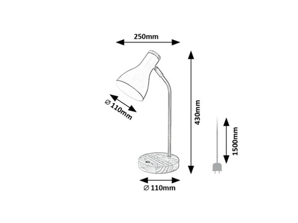 Rabalux stolní lampa Ferb E14 1x MAX 25W matná černá 74002