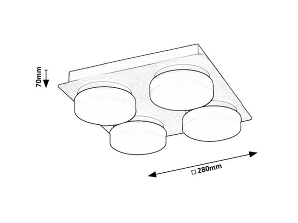 Rabalux koupelnové svítidlo Attichus LED 21W IP44 75004