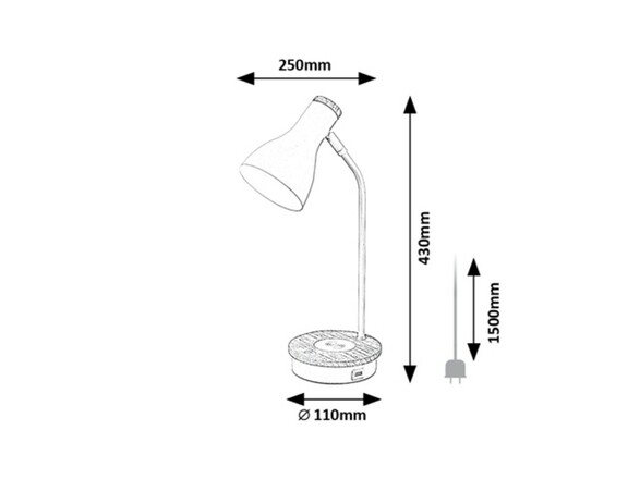 Rabalux stolní lampa Mosley E14 1x MAX 25W matná bílá DIM 74001