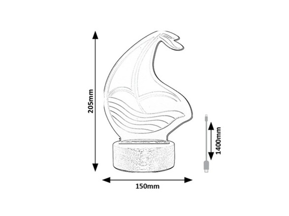 Rabalux stolní lampa Akali LED 2W 76001