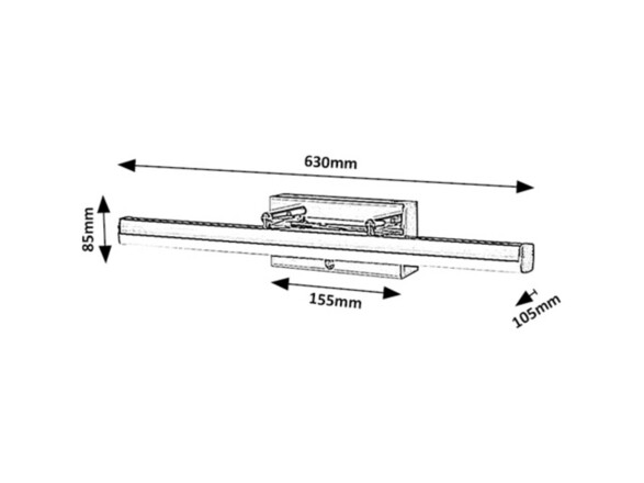 Rabalux koupelnové svítidlo k zrcadlu Turgon LED 20W IP44 CCT DIM 75017