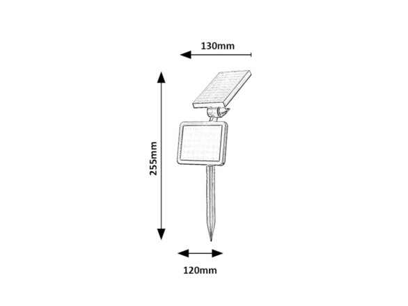 Rabalux venkovní solární svítidlo Kelna LED 9,6W černá IP44 77011