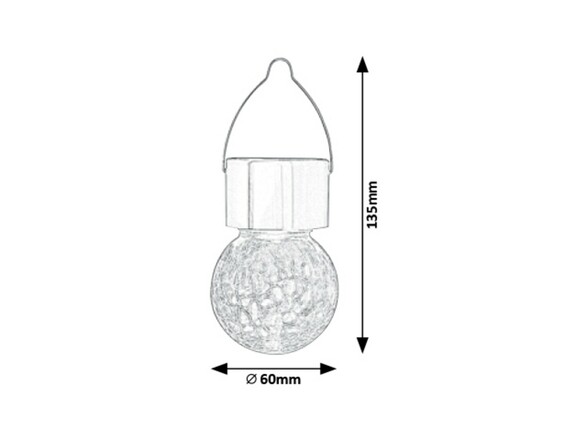 Rabalux solární svítidlo Yola LED 0,06W saténová chromová IP44 RGB 7850