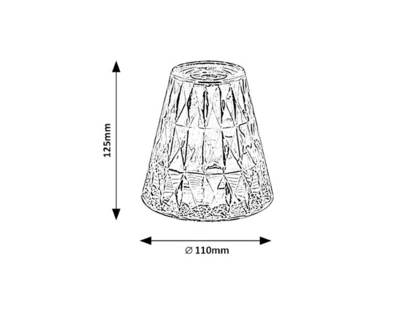 Rabalux stolní lampa Siggy LED 2W průhledná RGB 76004