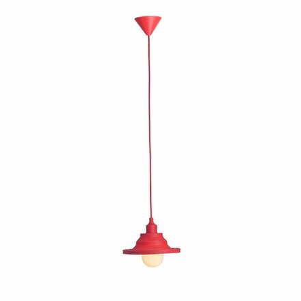 RENDL AMICI závěsná silikonová lampa červená 230V E27 42W R10619