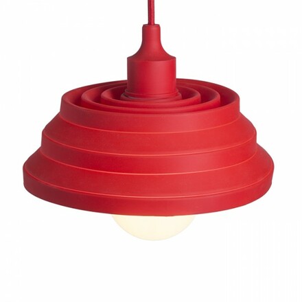 RENDL AMICI závěsná silikonová lampa červená 230V E27 42W R10619