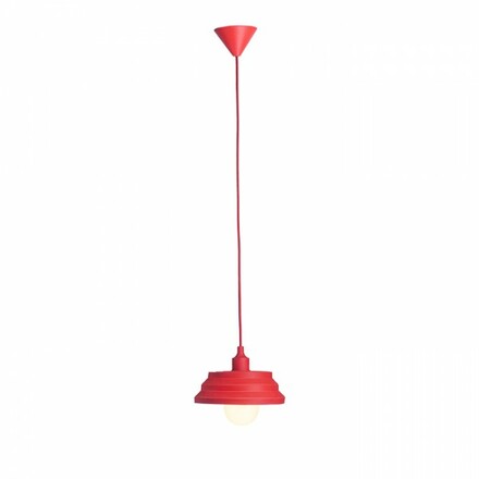 RENDL AMICI závěsná silikonová lampa červená 230V E27 42W R10619
